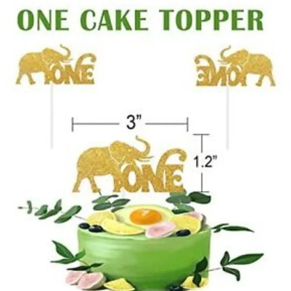 1ST BIRTHDAY PARTY FOREST JUNGLE SAFARI THEME DECORATIONS BANNER, CROWN, CAKE T